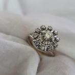 Diamond Ring 18 karaat witgoud, Comme neuf, Avec pierre précieuse, Or, Femme