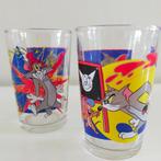 2 glazen glas Tom & Jerry Amora Cartoon Stripfiguur, Ophalen of Verzenden, Frisdrankglas