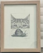 eau forte chat signe martine coppens, Antiquités & Art, Enlèvement ou Envoi