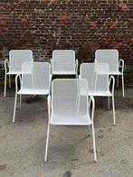 Ensemble de 6 chaises de patio, Jardin & Terrasse, Empilable, Utilisé, Enlèvement ou Envoi, Métal