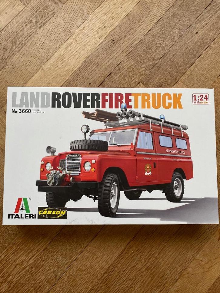 LAND ROVER FIRE TRUCK - BRANDWEERWAGEN - 1:24, Hobby en Vrije tijd, Modelbouw | Auto's en Voertuigen, Nieuw, Truck, Groter dan 1:32