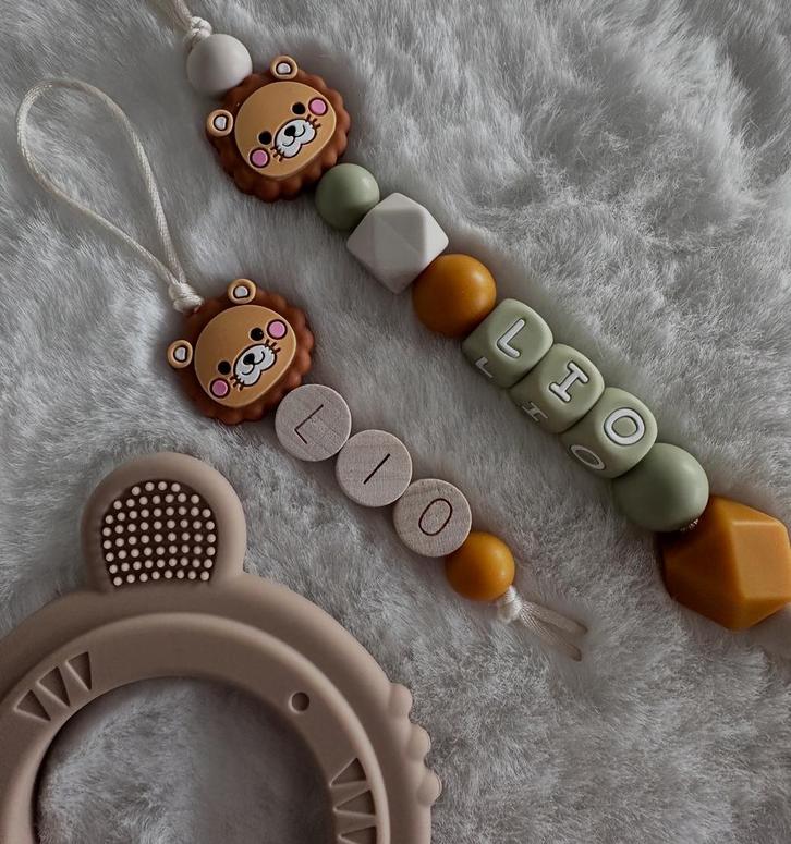 Gepersonaliseerde speenkoorden, Kinderen en Baby's, Kraamcadeaus en Geboorteborden, Nieuw, Kraamcadeau, Ophalen of Verzenden