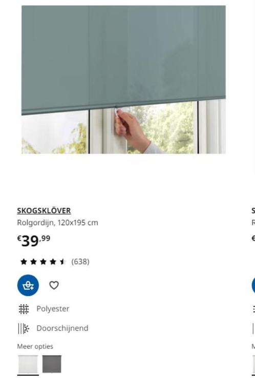 Nieuwe rolgordijnen IKEA: SKOGSKLÖVER, Huis en Inrichting, Stoffering | Gordijnen en Lamellen, Nieuw, 150 tot 200 cm, 100 tot 150 cm