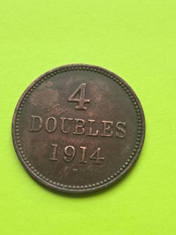 1914 Guernsey 4 doubles H beschikbaar voor biedingen