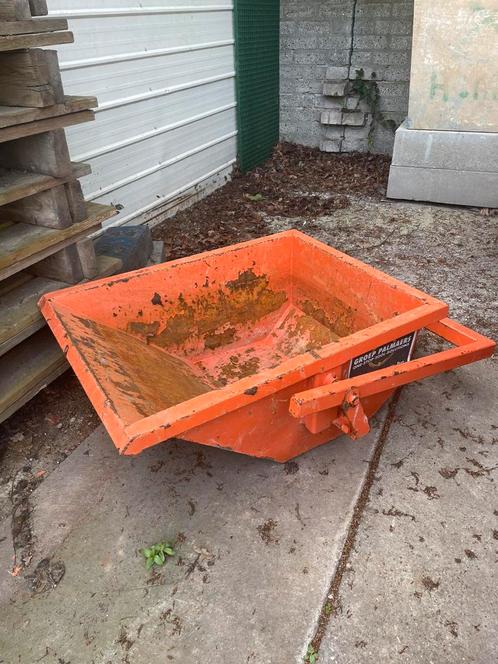 Puinbak 250 liter hijsmiddel voor kraan kiepbak, Doe-het-zelf en Bouw, Kratten en Dozen, Zo goed als nieuw, Ophalen