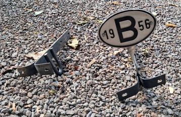 vw kever bumpersteunen met B'56 plaat beschikbaar voor biedingen