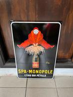 Spa monopole emaille bord, Ophalen, Zo goed als nieuw