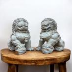 Set Fu Leeuwen, Tuin en Terras, Tuinbeelden, Dierenbeeld, Kunststof, Nieuw, Ophalen of Verzenden