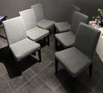 6 ikea stoelen met grijze hoes. + 12 rode extra hoezen in, Huis en Inrichting, Ophalen, Gebruikt, Grijs, Landelijk engelse styl