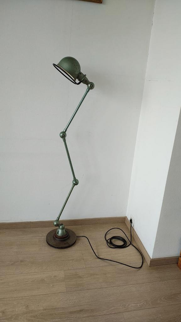 Vintage industriële vloerlamp Jielde Frankrijk 1950's, Huis en Inrichting, Lampen | Vloerlampen, Zo goed als nieuw, Metaal