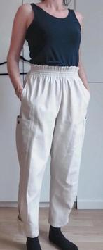 Creme / witte nepleren broek Zara maat 38, Kleding | Dames, Maat 38/40 (M), Ophalen of Verzenden, Zo goed als nieuw, Lang