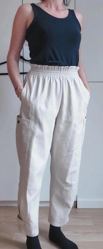 Creme / witte nepleren broek Zara maat 38 beschikbaar voor biedingen