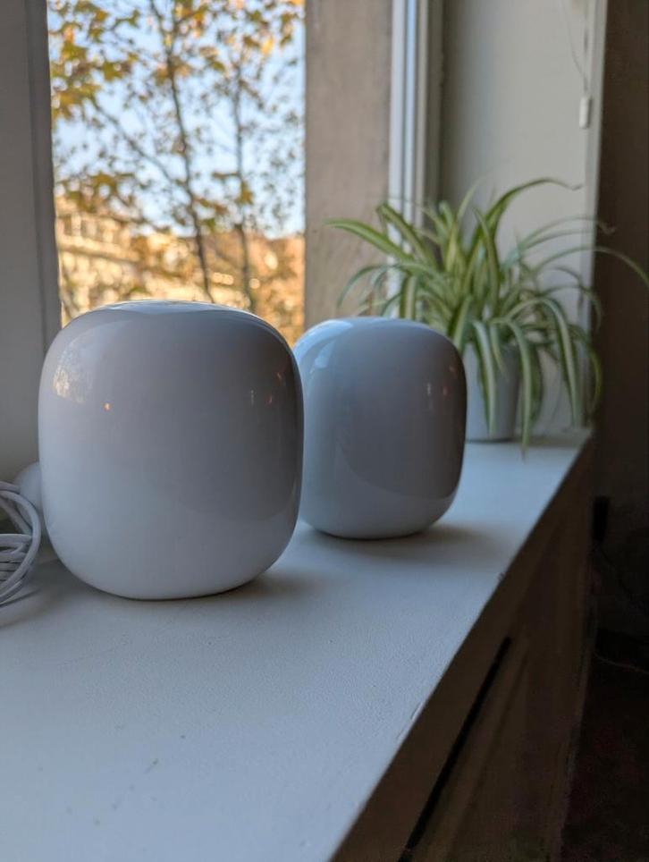 Google Nest WiFi Pro - 2 pack, Computers en Software, Routers en Modems, Zo goed als nieuw, Ophalen