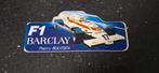 Autocollant ancien équipe Formule 1 Barclays Thierry Boutsen, Collections, Enlèvement ou Envoi, Comme neuf, Voiture ou Moto