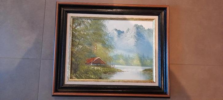 decoratief landschapsschilderij, Antiek en Kunst, Kunst | Schilderijen | Klassiek, Ophalen