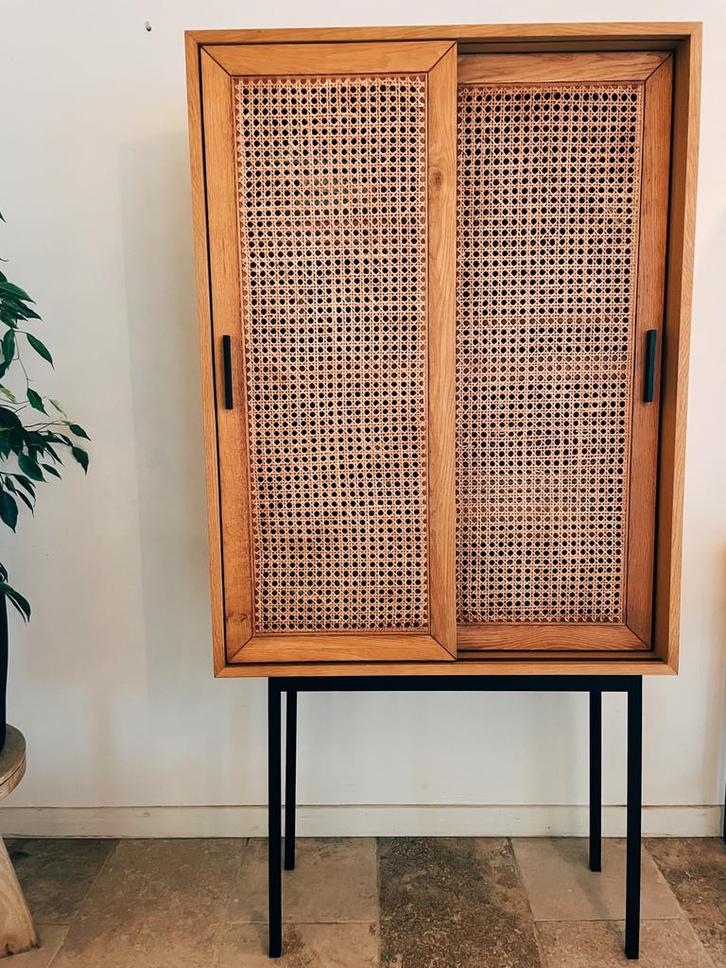 Kast La Redoute (hout & rotan), Maison & Meubles, Accessoires pour la Maison | Paravents d'intérieur, Comme neuf, Enlèvement