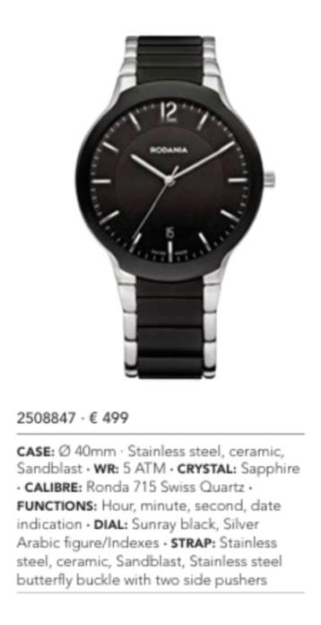 Rodania Mannenhorloge - NIEUW beschikbaar voor biedingen
