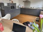 Moderne grijze hoogglans hoekkeuken GEDEMONTEERD, Hoekkeuken, Graniet of Steen, Ophalen of Verzenden, Grijs