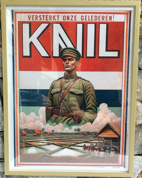 Uniek Koninklijk Nederlands Indie Leger KNIL Poster soldaat, Verzamelen, Film en Tv, Nieuw, Poster, Verzenden