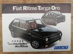 FIAT RITMO TARGA ORO 1980 BROCHURE 4 PAGINA'S IN HET FRANS Z, Gelezen, Overige merken, Ophalen of Verzenden