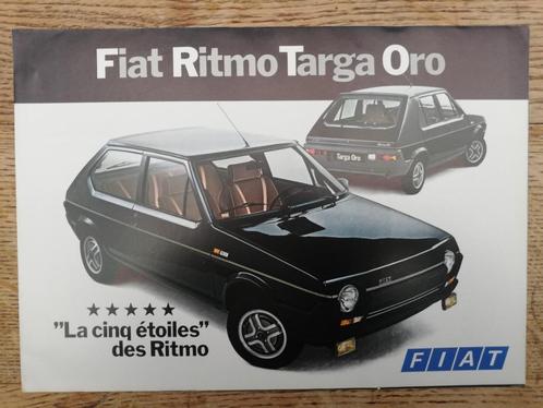FIAT RITMO TARGA ORO 1980 BROCHURE 4 PAGINA'S IN HET FRANS Z, Boeken, Auto's | Folders en Tijdschriften, Gelezen, Overige merken