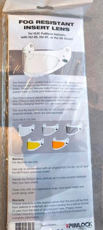 Pinlock voor hjc helm beschikbaar voor biedingen