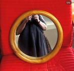 Houten ronde vintage spiegel, Ophalen of Verzenden