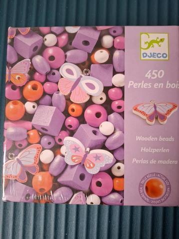 Djeco 450 perles en bois boîte scellée + 4 ans beschikbaar voor biedingen