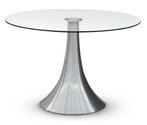Table ronde en verre 120 cm, Maison & Meubles, 100 à 150 cm, Rond, 100 à 150 cm, Enlèvement