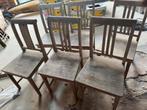 Eiken stoelen, zit 47cm, leuning 95cm, 46 breed, Ophalen