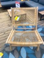Tuinstoel hout en riet ., Tuin en Terras, Tuinstoelen, Ophalen, Zo goed als nieuw, Hout