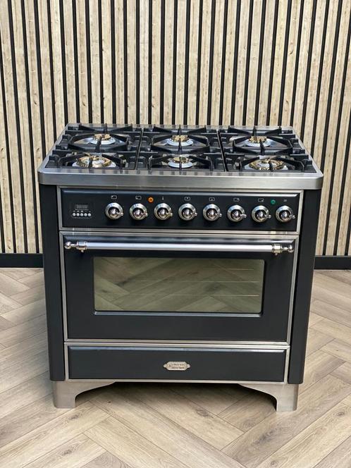 Luxe Boretti Majestic Gas 90cm + Multifunctionele Oven, Elektronische apparatuur, Fornuizen, Zo goed als nieuw, Vrijstaand, Gas