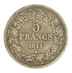 5 Francs 1844 A, Postzegels en Munten, Zilver, Ophalen of Verzenden, Losse munt, Zilver