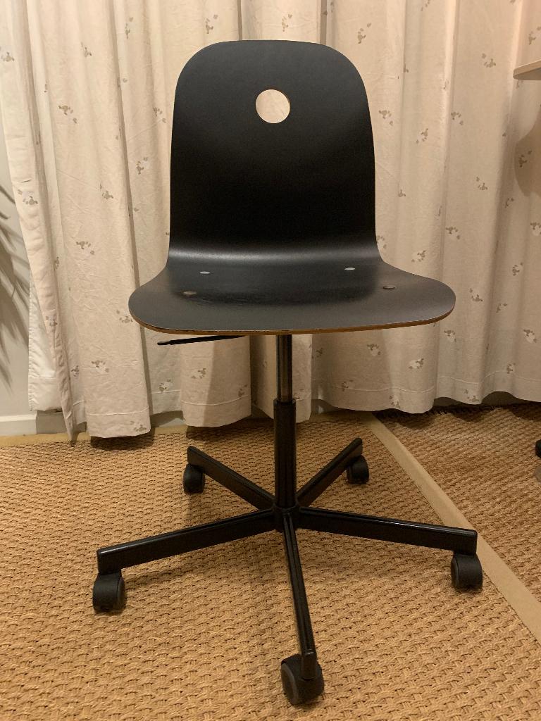 bureaustoel hout zwart, Ophalen, Zo goed als nieuw, Zwart, Bureaustoel