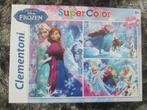 Clementoni Disney Frozen Puzzleset SuperColor 3x48 stk Nieuw, Plus de 50 pièces, 6 ans ou plus, Enlèvement ou Envoi, Neuf