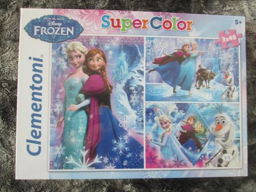 Clementoni Disney Frozen Puzzleset SuperColor 3x48 stk Nieuw, Kinderen en Baby's, Speelgoed | Kinderpuzzels, Nieuw, 6 jaar of ouder