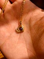 gouden halsketting met kristal, ideaal als cadeau, Ophalen of Verzenden, Nieuw
