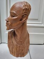 Houten beeld hoofd Afrikaanse man, Ophalen