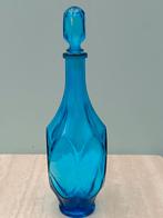 Vintage blauwe karaf jaren 70, Ophalen of Verzenden