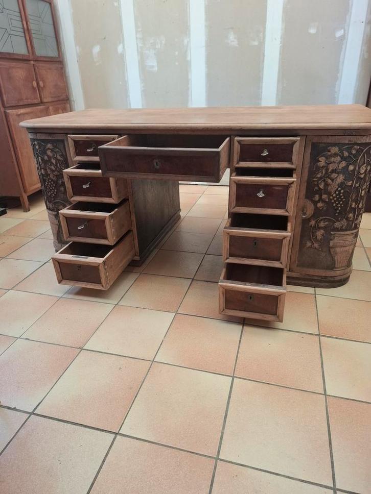 Pedestal desk of partnersdesk, Antiek en Kunst, Antiek | Kantoor en Zakelijk, Ophalen