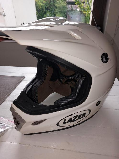 Witte crosshelm en bril LAZER HELMETS, Motoren, Kleding | Motorhelmen, XL, Lazer, Ophalen