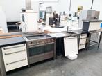 Professionele M-System inox rechte keuken van totaal 345 cm, Gebruikt, Ophalen of Verzenden, Wit
