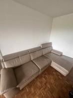 Gratis lederen zetel met longchair, Huis en Inrichting, Ophalen, Gebruikt, Neutraal, 150 tot 200 cm