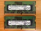Micron SODIMM RAM geheugen 2x 4 GB DDR4 2666MHz, Computers en Software, RAM geheugen, Ophalen, Gebruikt, DDR4, Laptop