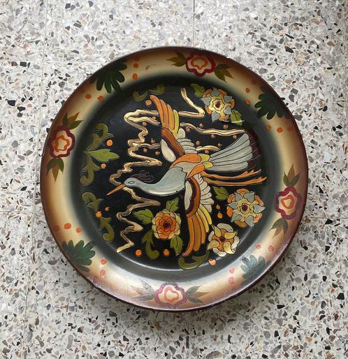 Grote keramieken schaal met vogelmotief. Fantasia Oriental, Antiek en Kunst, Antiek | Schalen, Ophalen