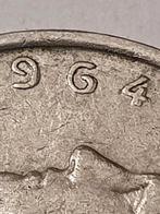 1 frank 1964 FR met dubbele 964 type Ceres Boudewijn, Ophalen of Verzenden
