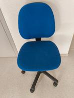 Bureaustoel verstelbaar  blauw, Ophalen, In hoogte verstelbaar, Zo goed als nieuw