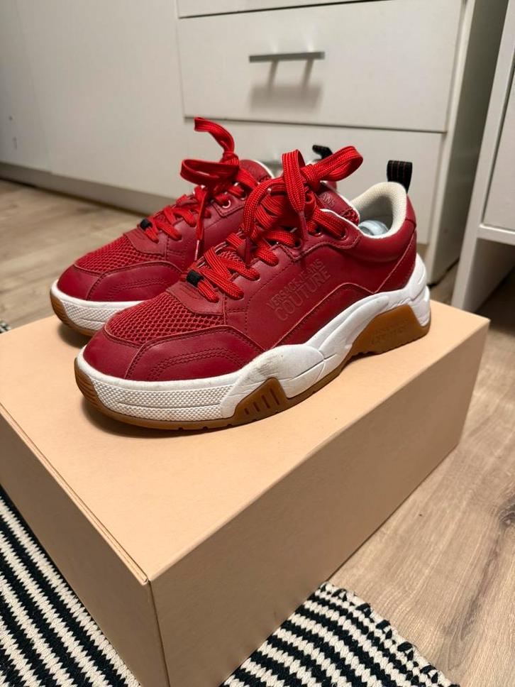 Versace Jeans Couture Sneakers - Rood/Wit - Maat 40, Kleding | Heren, Schoenen, Sneakers, Wit, Ophalen of Verzenden