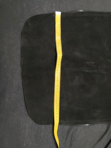 Zwarte suède lange chaps maat m. Binnenbeen lengte 91 cm beschikbaar voor biedingen