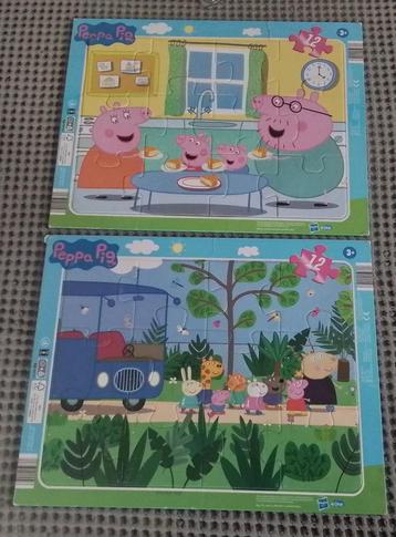 2 puzzels Peppa Pig 12 stukken 3+ beschikbaar voor biedingen